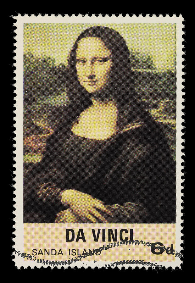 Mona Lisa postage stamp Photograph by PictureLake
