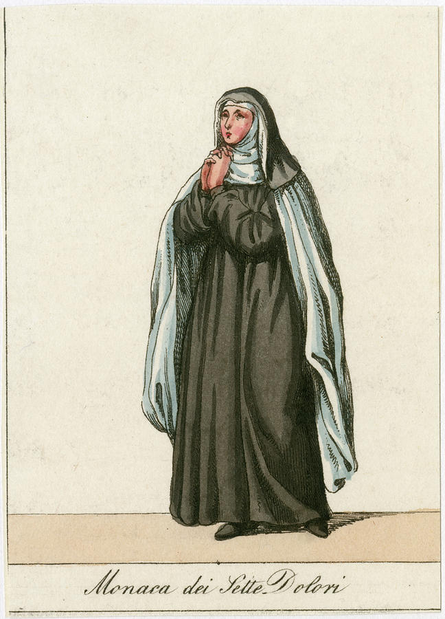 Monaca Dei Sette Dolori Nun Drawing by Mary Evans Picture Library ...