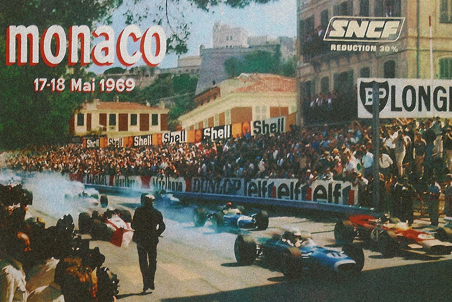 Monaco 1969 Digital Art by Georgia Clare