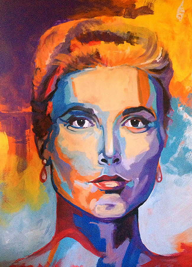 Grace Kelly Painting - Monaco Eyes - Grace Kelly by Robert Busse