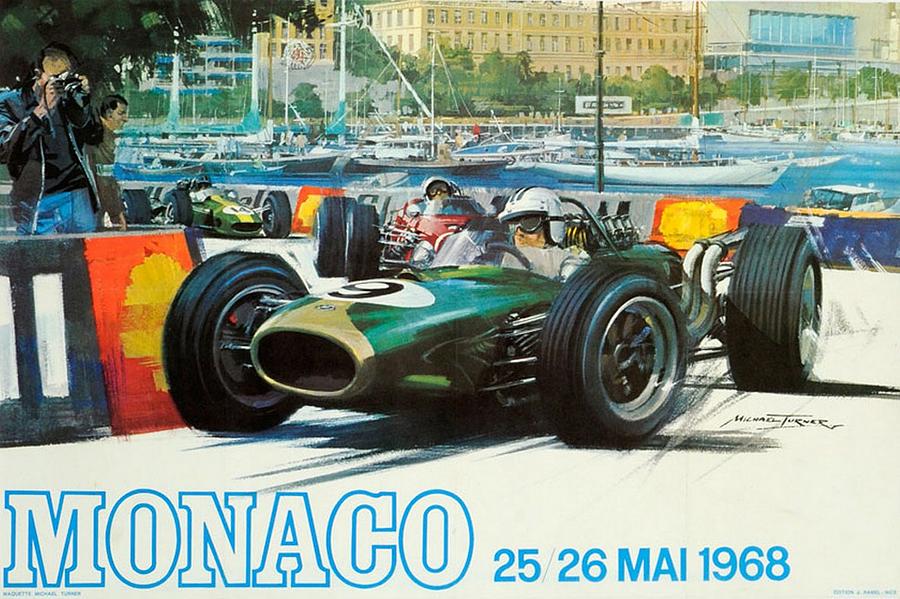 Monaco F1 Grand Prix 1968 Digital Art by Georgia Clare