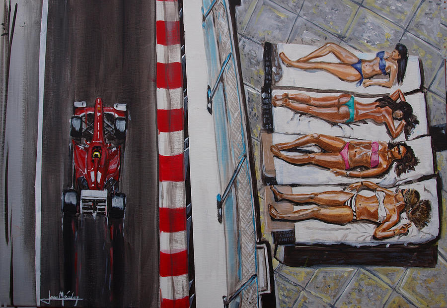 Ferrari Painting - Monaco Glamour by Juan Mendez