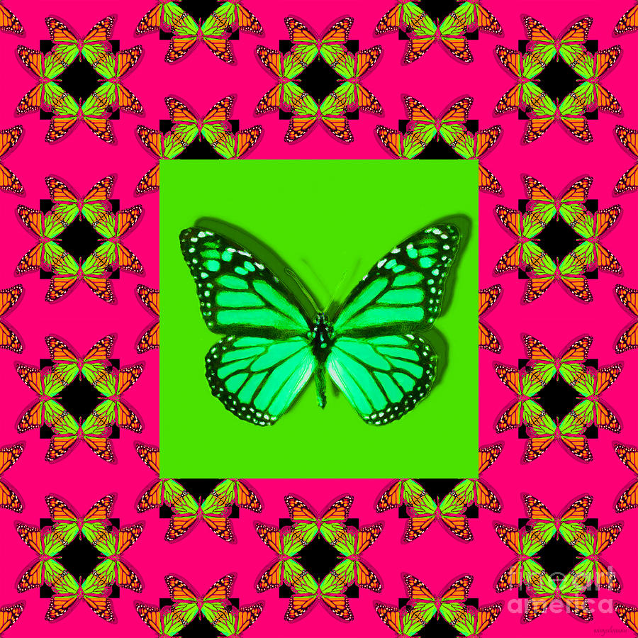 Monarch Butterfly Abstract Window 20130203m28 Photograph by Wingsdomain Art and Photography