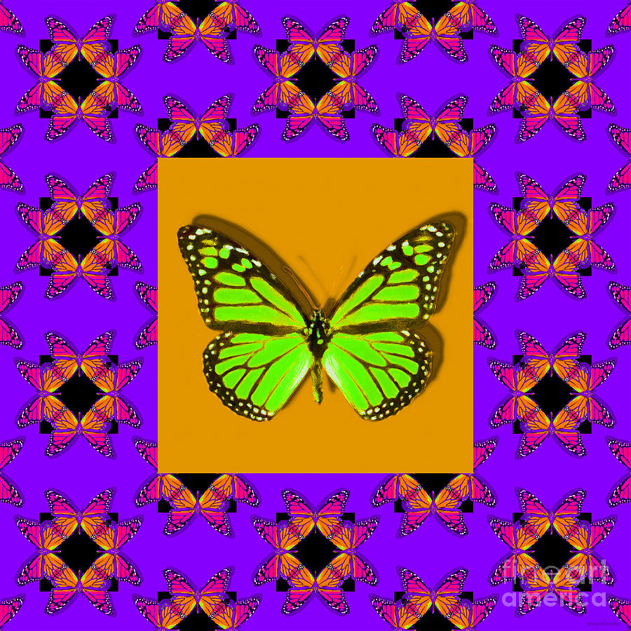Monarch Butterfly Abstract Window 20130203m88 Photograph by Wingsdomain Art and Photography