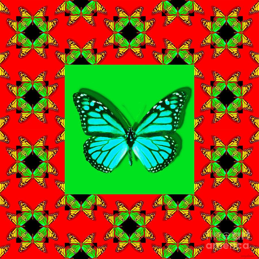 Monarch Butterfly Abstract Window 20130203p0 Photograph by Wingsdomain Art and Photography