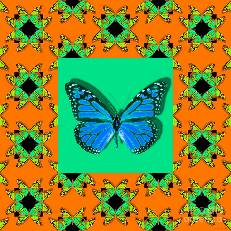 Monarch Butterfly Abstract Window 20130203p28 Photograph by Wingsdomain Art and Photography