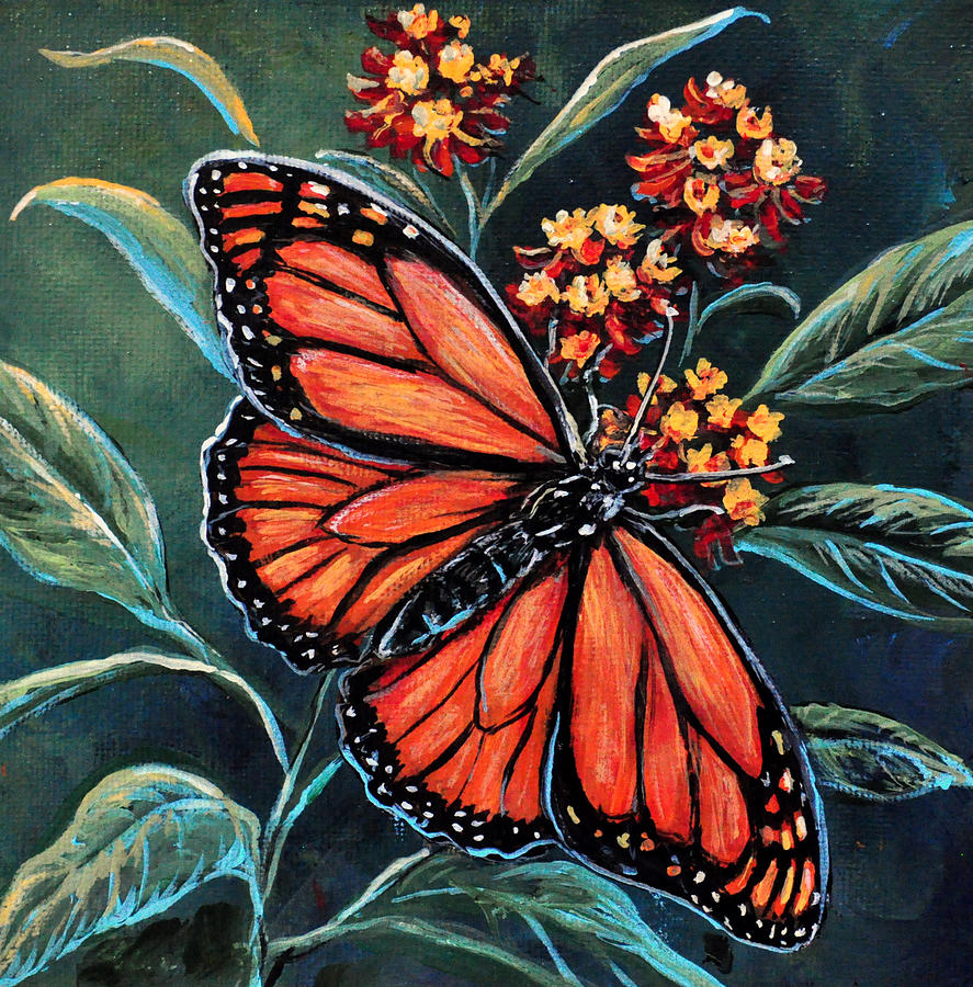 Monarch Painting by Gail Butler