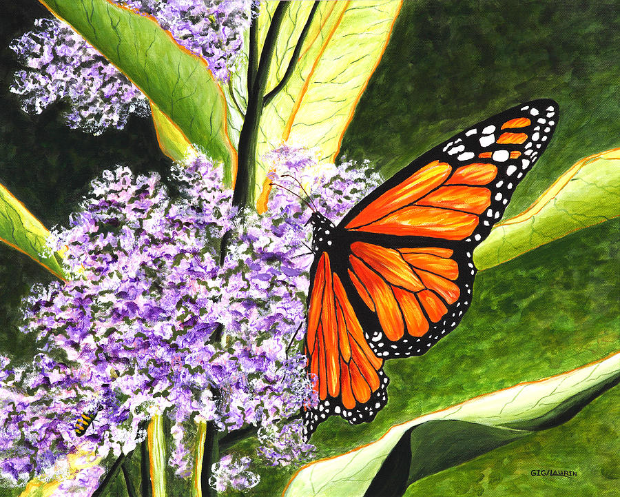 Monarch Painting by Gig Laurin - Fine Art America