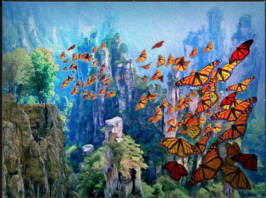 Monarch Migration Card Digital Art by Michael Pittas