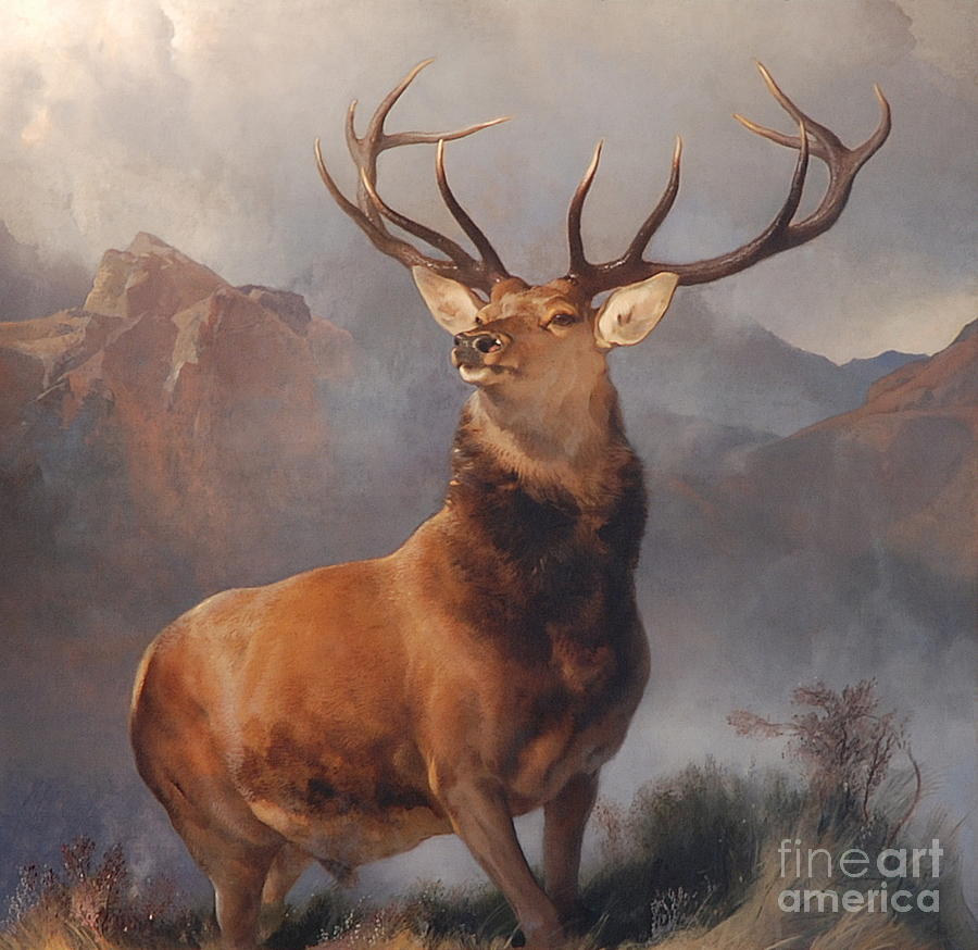 Edwin Landseer Painting - Monarch of the Glen by Celestial Images