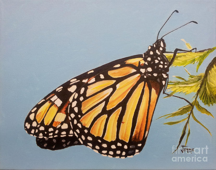 Monarch Resting Painting by Jimmie Bartlett