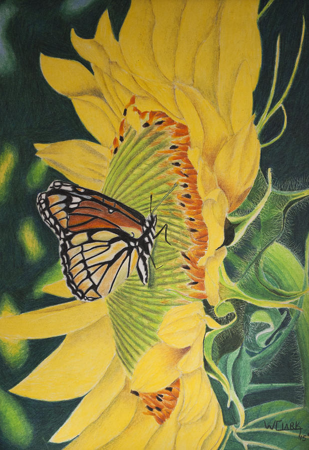Nature Painting - Monarch summer by Wade Clark