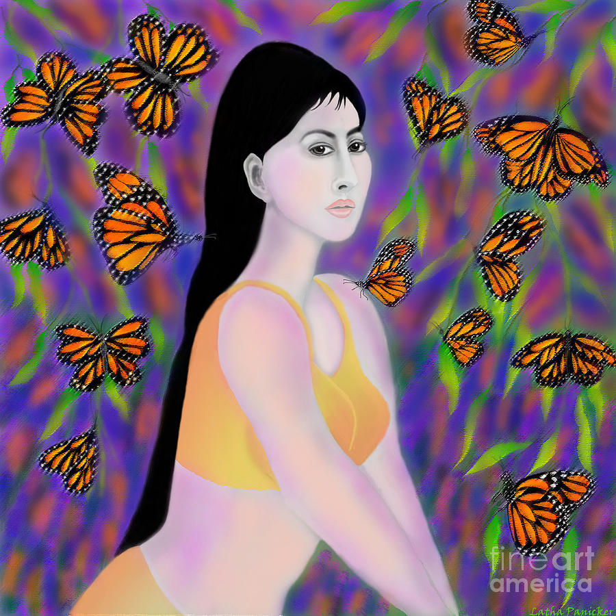 Monarchs Digital Art by Latha Gokuldas Panicker