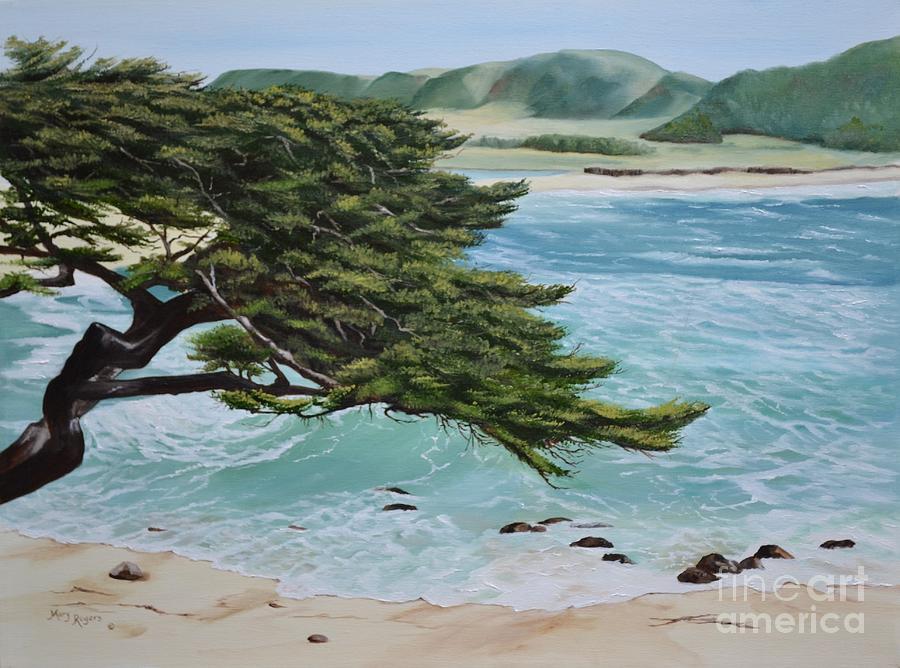 Monastery Beach Painting by Mary Rogers