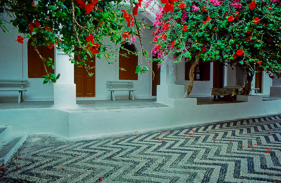 Greek Photograph - Monastery Symi Greece by Jeff Black