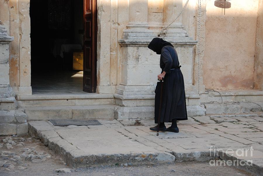 Arkadi Monastery Photograph - Monastery Woman II by Andrea Simon