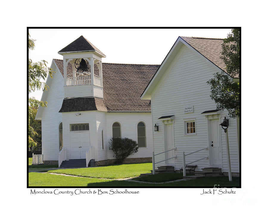 Monclova Country Church and Box Schoolhouse  2660 Photograph by Jack Schultz
