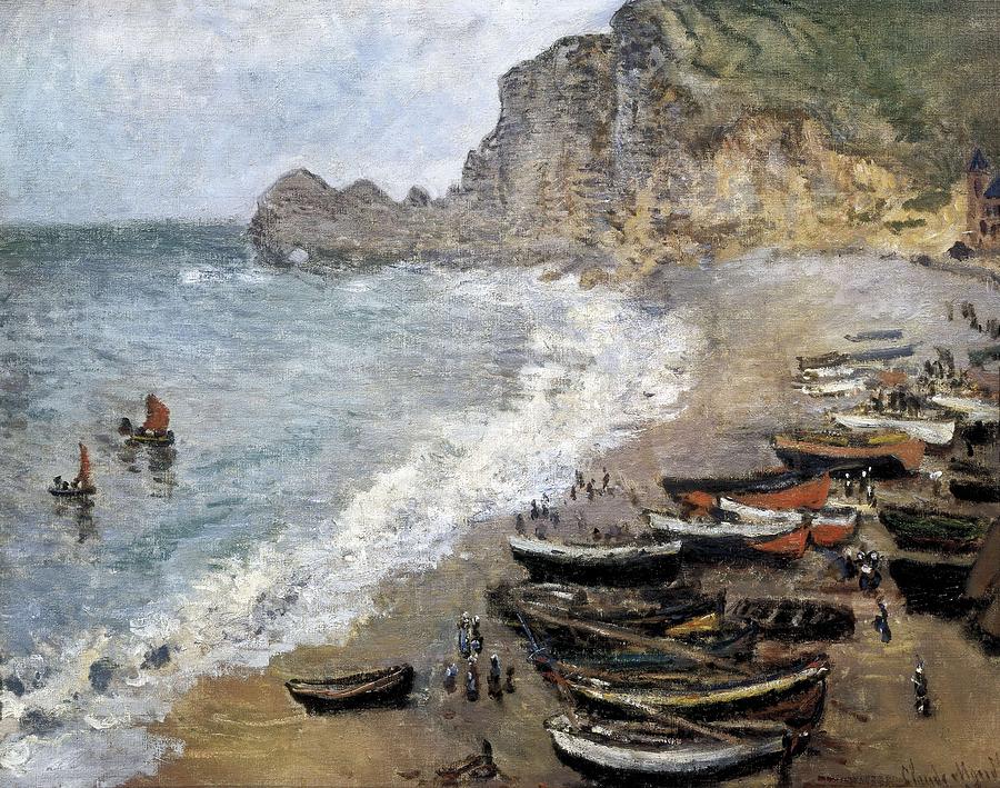 Monet, Claude 1840-1926. Etretat, Beach Photograph by Everett