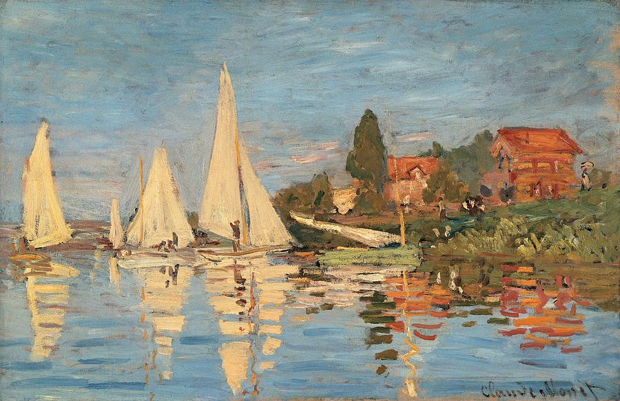 Monet Claude, Regatta At Argenteuil Photograph by Everett - Fine Art ...