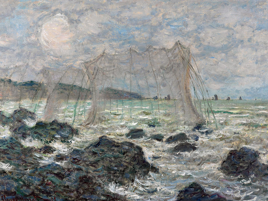 Monet Fishing Nets, 1882 Painting by Granger