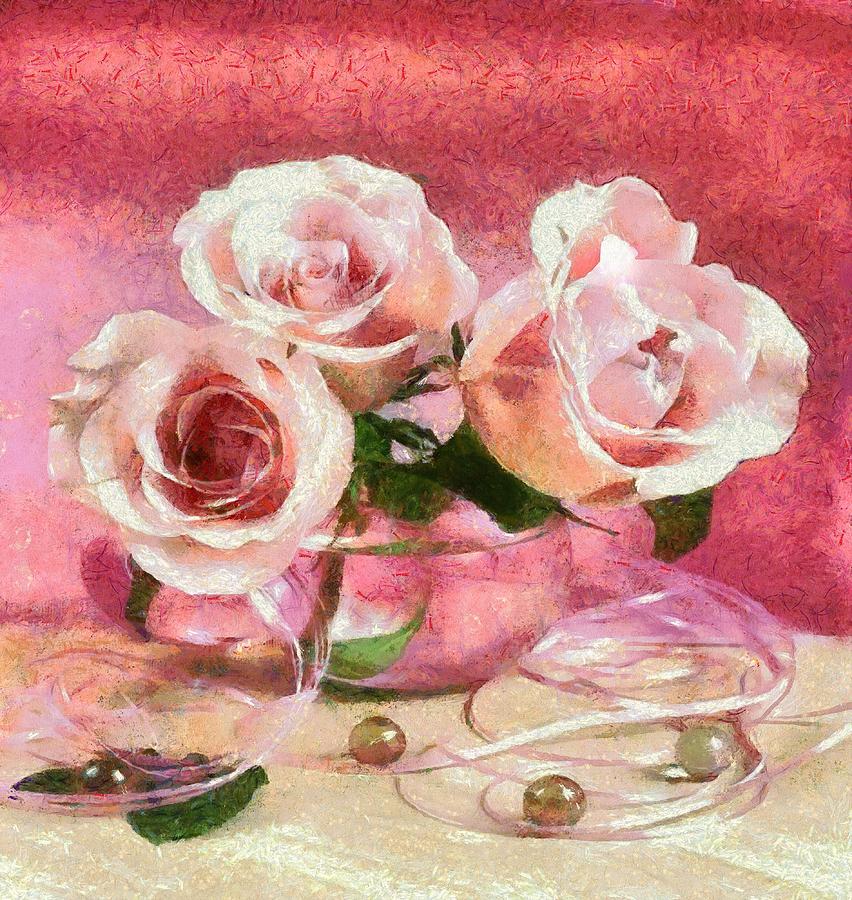 Monet Floral Marble Digital Art by Catherine Lott - Fine Art America