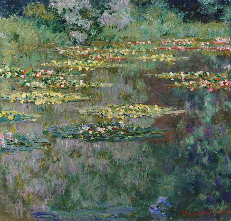 Monet Le Bassin, 1904 Painting by Granger