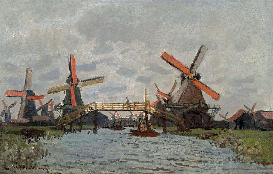 Monet Mills, 1871 Painting by Granger