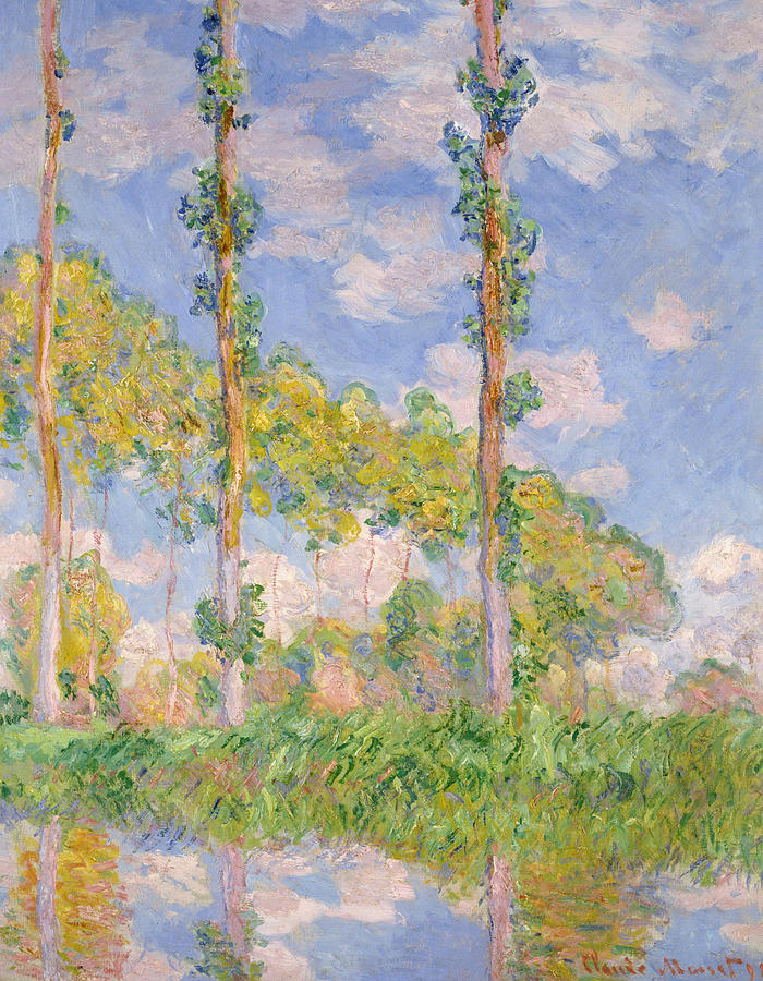 Monet Poplars In The Sun Painting by Granger