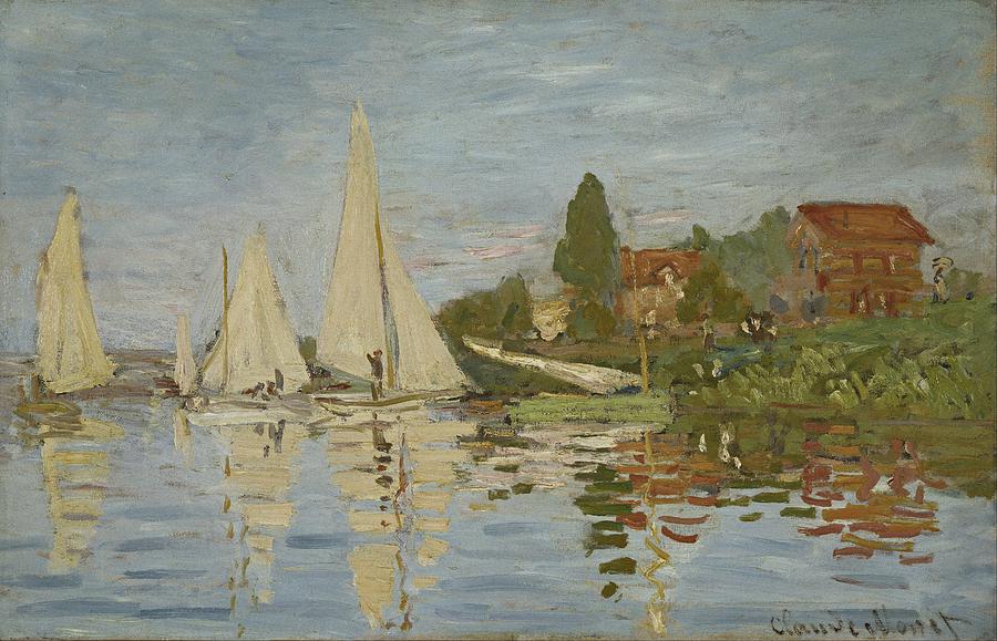 Monet Regattas at Argenteuil 1872 Painting by Claude Monet