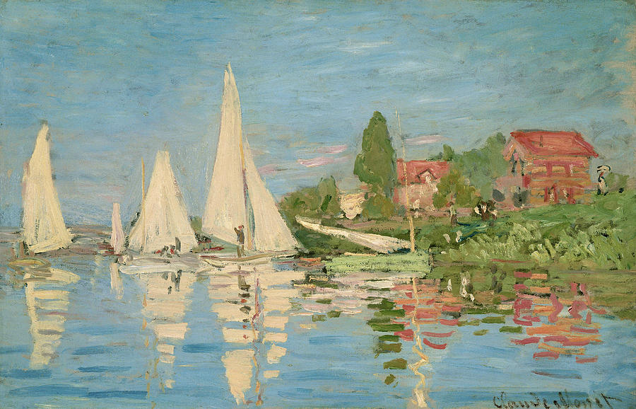 Monet Regattas, C1872 Painting by Granger