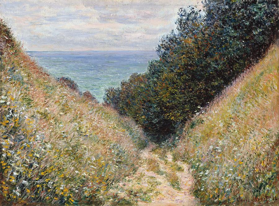 Monet Road at La Cavee Pourville 1882 Painting by Movie Poster Prints