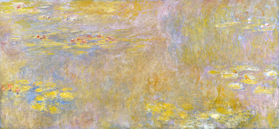Monet Water Lilies, 1920 Painting by Granger