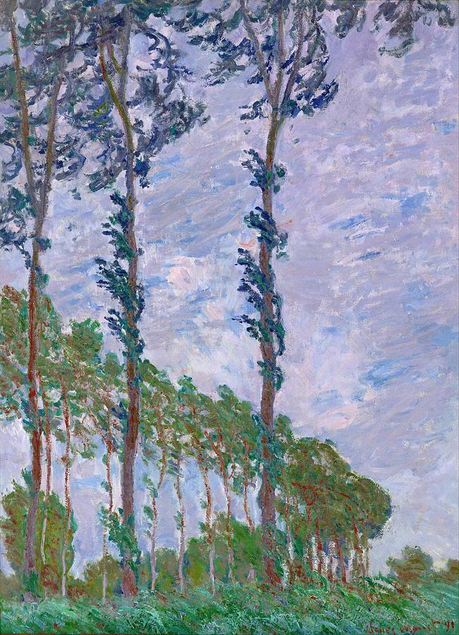 Monet Wind Effect of the Poplars 1891 Painting by Movie Poster Prints
