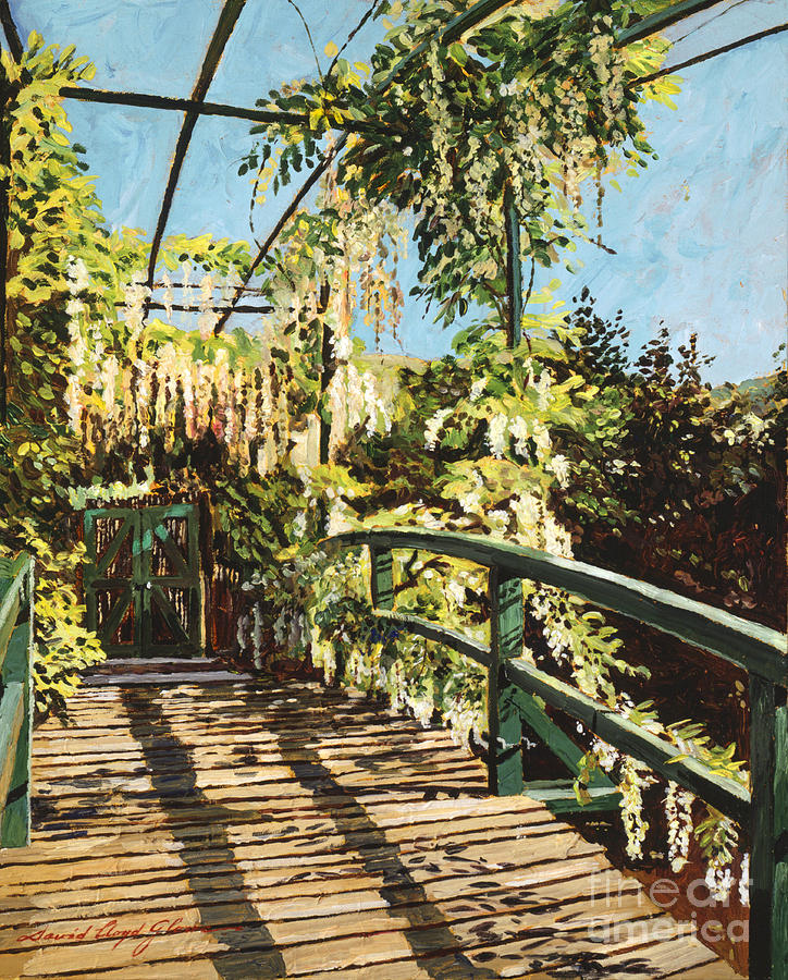 Monets Bridge Giverny Painting by David Lloyd Glover