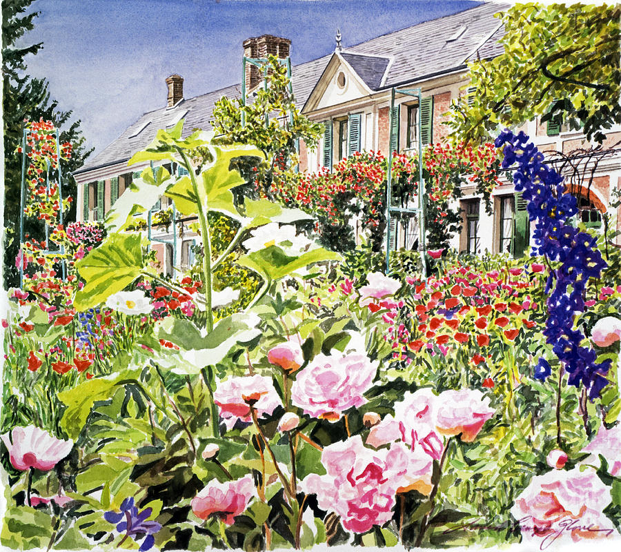 Monets Garden Giverny Painting by David Lloyd Glover