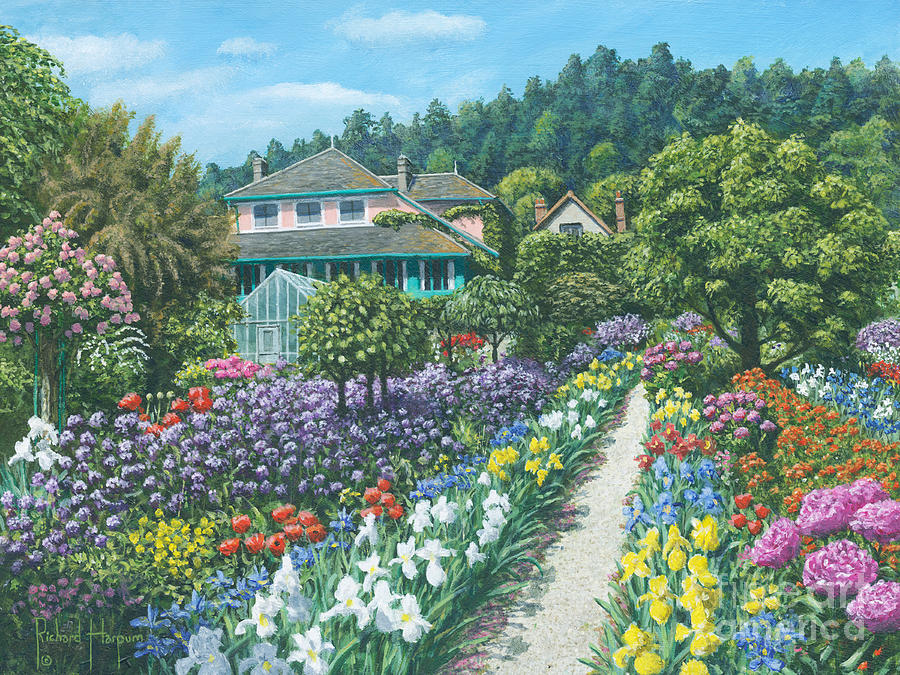 Monets Garden Digital Art by MGL Meiklejohn Graphics Licensing