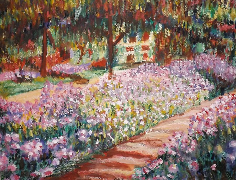 Monets Garden Path Painting by Richard Nowak