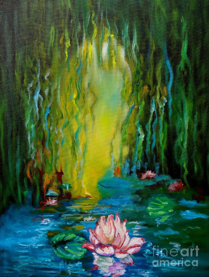 Monets Pond  11 Painting by Jenny Lee