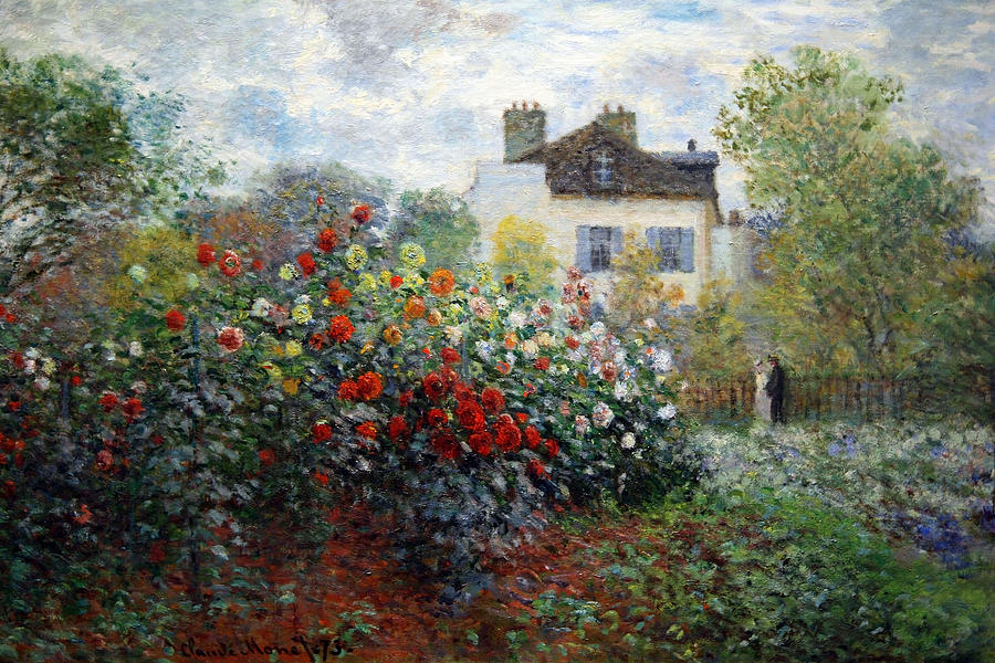 Monets The Artists Garden In Argenteuil  -- A Corner Of The Garden With Dahlias Photograph by Cora Wandel