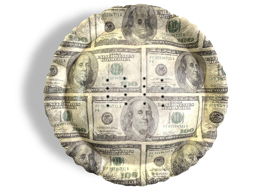 Trophy Digital Art - Money Dollar Pie by Allan Swart