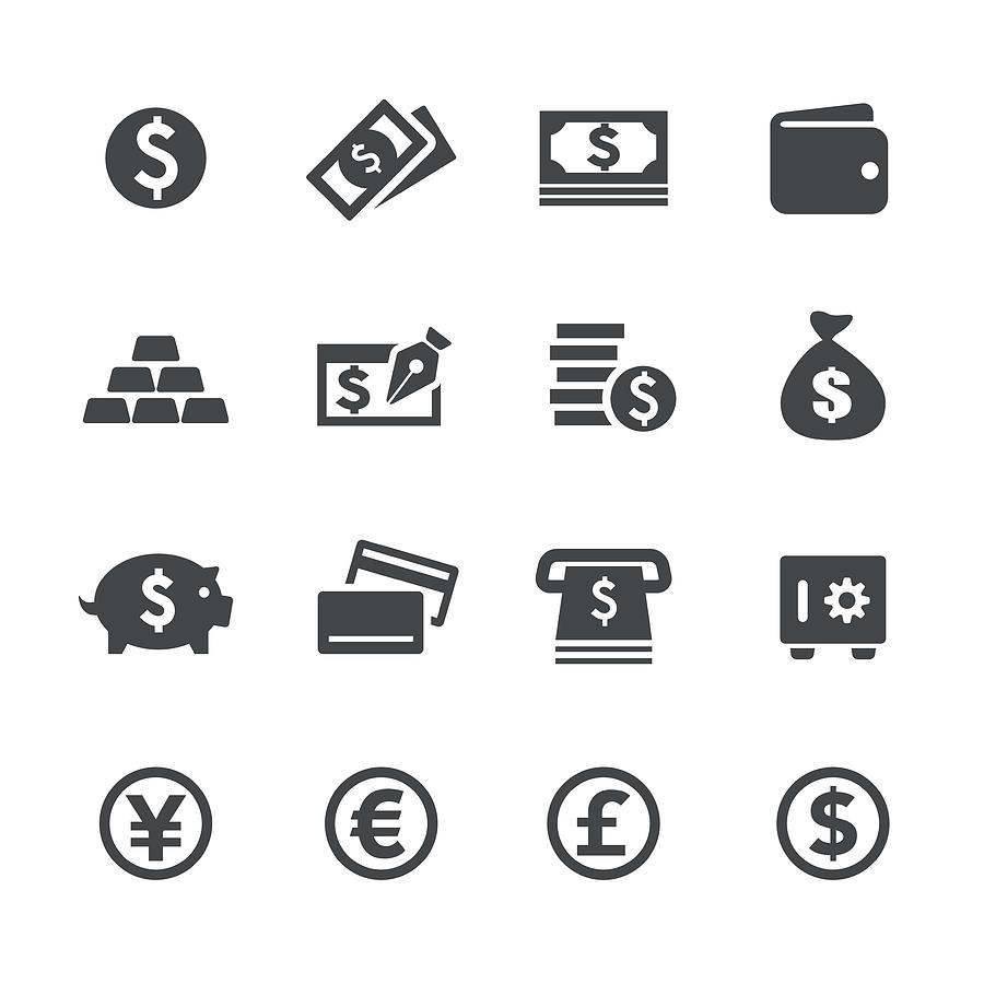 Money Icons - Acme Series Drawing by -victor-