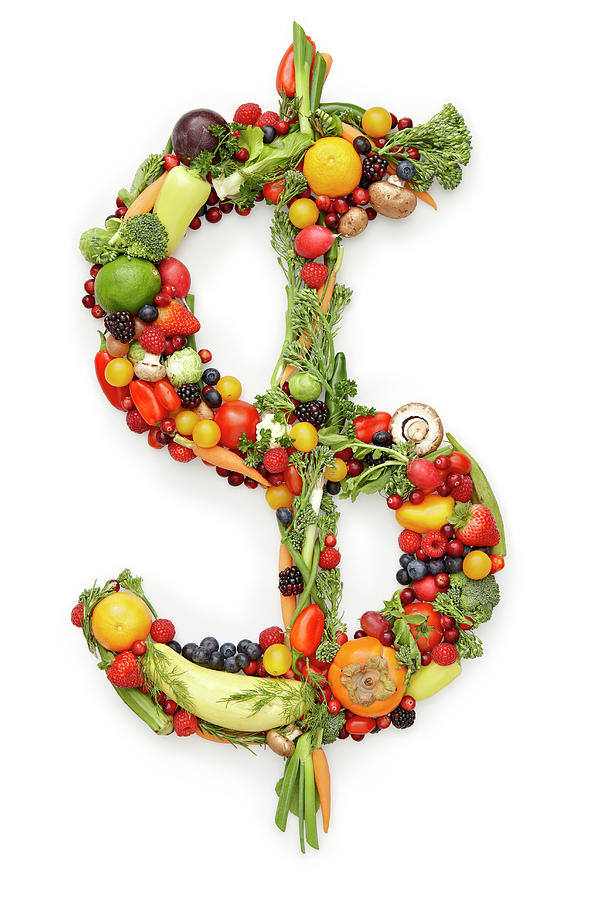 Money Symbol, $, In Produce Photograph by Lew Robertson