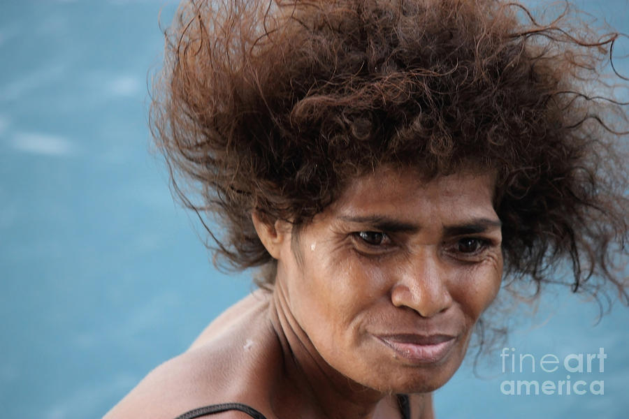 Portrait Photograph - Monica from Papua New Guinea by Jola Martysz