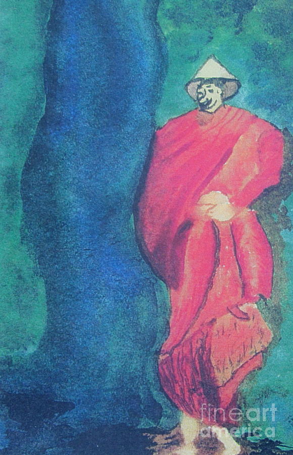 Zen Painting - Monk by Debbie Nester Zen Painting - Monk by Debbie Nester