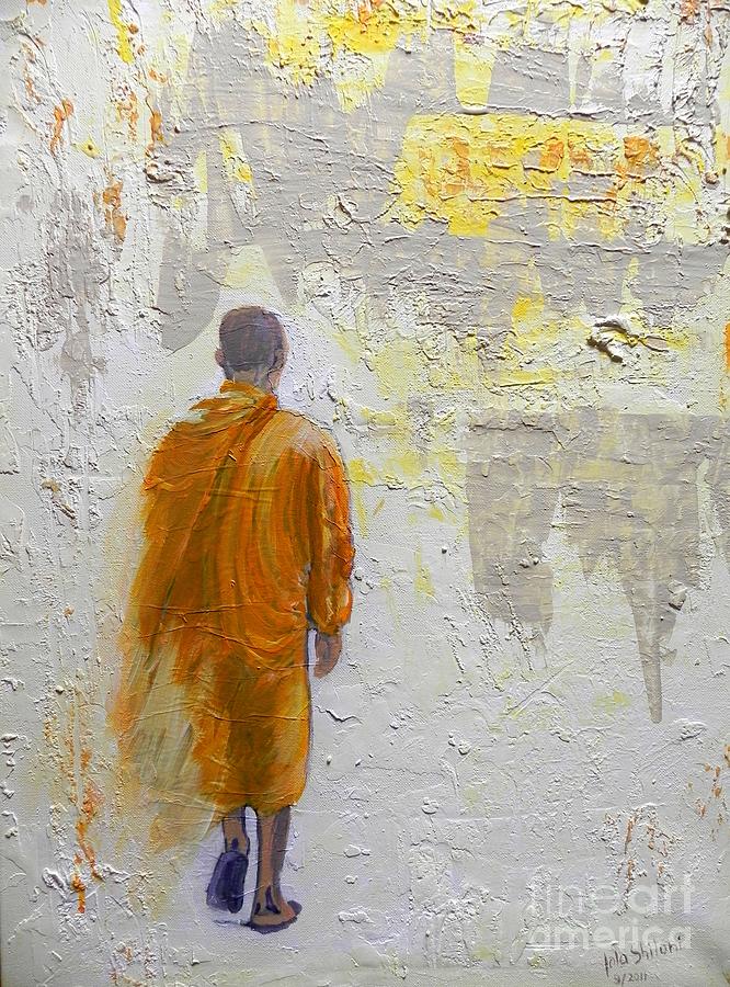 Monk Painting by Jolanta Shiloni