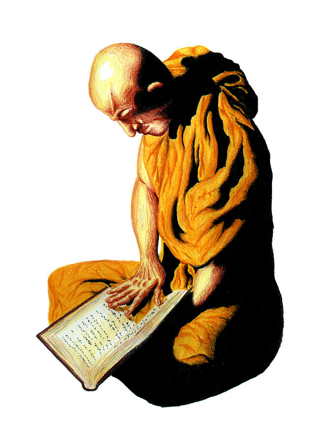 Monk Drawing by Michael Lee Pixels