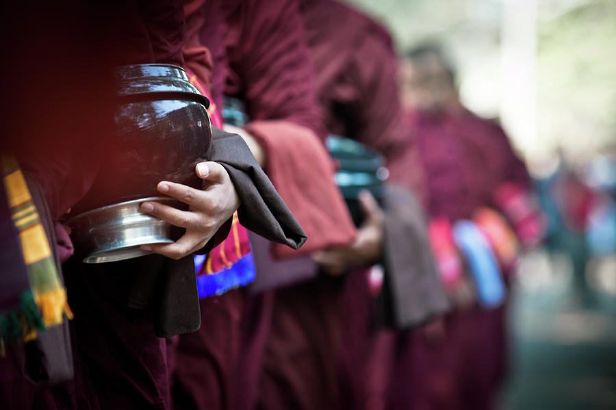 Monk Serving Photograph by Clement Chan