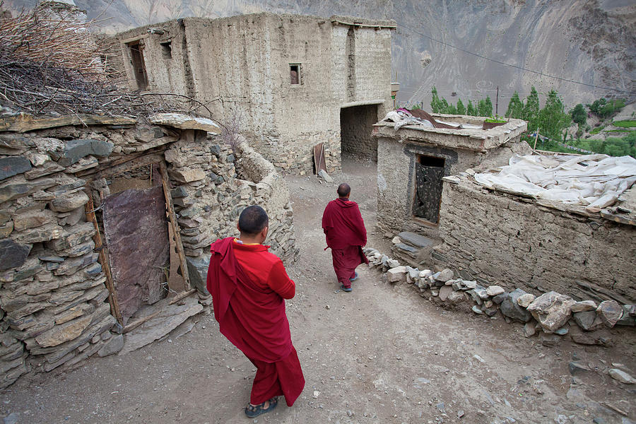 Monks In Lamayuru - Ladakh - India Photograph by Travel Photographer Specialized In Asia * Sylvain Brajeul