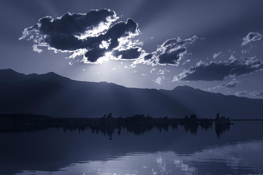 Mono Lake and Sunburst C6J6438 Photograph by David Orias