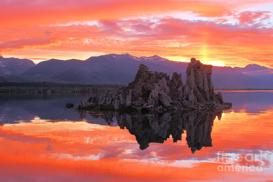 Sunset Photograph - Mono Lake Fiery Sunset by Adam Jewell